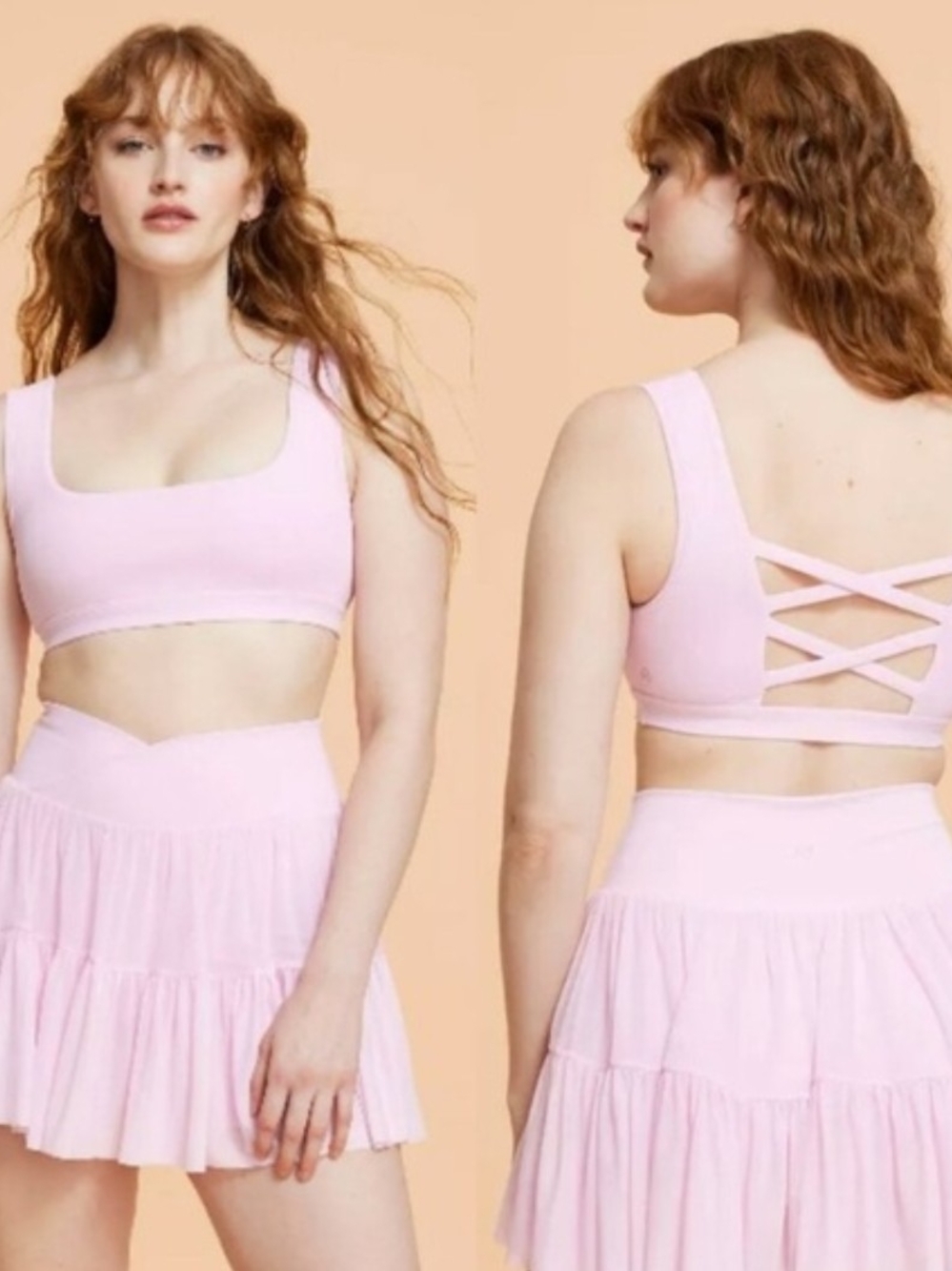 Blogilates Pink Crisscross Sports Bra